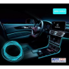 HILO LED PLANO FILO PARA EL TABLERO AUTO COLOR AZUL AGUA 3 METROS  OEM.