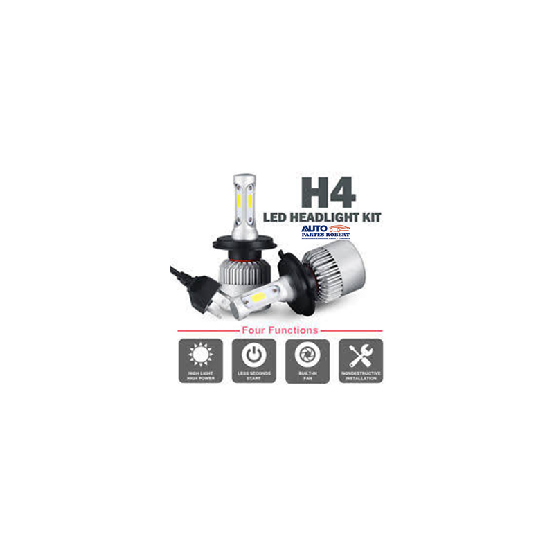 FOCO LED H4 HI-LED KRIPTON ALTA/BAJA DOS CARAS JUEGO 2-PZ MXLH001H4