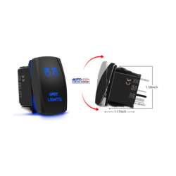 SWITCH TECLA SPOT LIGHTS ON-OFF 12 VOLTS  20 AMPERES 24 VOLTS 10 AMPERES AUTOMOTOR BARCO TRACTO CAMION AUTOBUS JEEP USO RUDO  OE