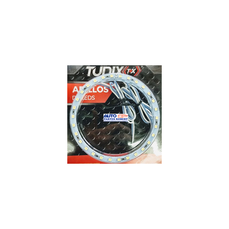 ARILLOS LED 9cm COLOR BLANCO  JUEGO 2 PIEZAS