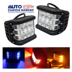 FARO LED BICOLOR RECTANGULAR ALTA ILUMINACION  12LED CREE 4500 LM IP67 PRECIO POR 1 UNA PIEZA