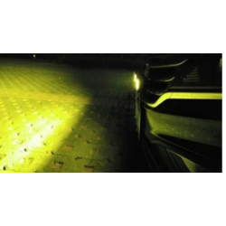 FAROS LED RECTANGULARES 15X9 CON AUMENTO TIPO LUPA ALTA ILUMINACION COLOR AMARILLO  OEM. FAL24WLY-SAI