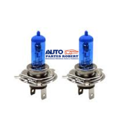 FOCO H4 100W TIPO XENON ALTA Y BAJA 3 TERMINALES  JUEGO 2 PIEZAS