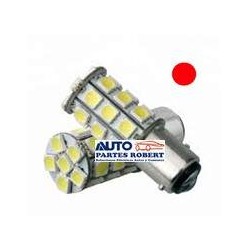 FOCO LED 1034 2 FILAMENTOS PATAS DISPAREJAS COLOR ROJO 18 HYPERLED SMD 5050 OEM.