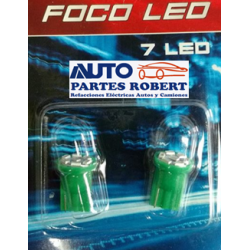 FOCO LED 158 COLOR VERDE  7 HYPERLED PLANO