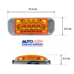PLAFON LED LATERAL 16 HYPELED LUZ FIJA Y ESTROBO CON BASE CROMADA  PLA6741/AM-NHY