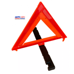 TRIANGULO REFLEJANTE DE EMERGENCIA UNIVERSAL CON BASE ANCHA DE PLASTICO RELLENA DE ARENA MEDIDA AMPLIA DE 51 CM CANTIDAD DE PROD