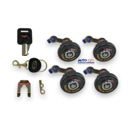 CHAPAS PUERTA BANCARIA UNIVERSAL JGO 4 PIEZAS CON 2 LLAVES Y LLAVERO  OEM. CH-193