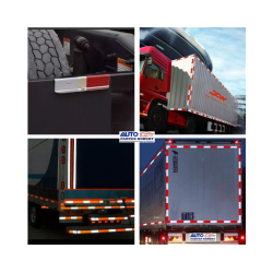 CINTA REFLEJANTE CCC PARA REMOLQUES Y CAJAS DE TRACTO CAMION TIRA 1 METRO ROJO Y BLANCO CALIDAD 3M ANCHO 5 CM OEM. CCC 0000352