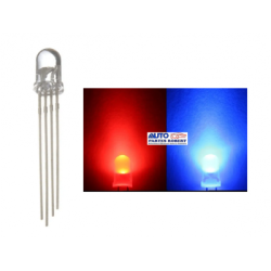 FOCO LED ESCOLAR RGB DOS COLORES ROJO Y AZUL 4 PATAS  OEM.