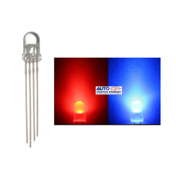 FOCO LED ESCOLAR RGB DOS COLORES ROJO Y AZUL 4 PATAS  OEM.