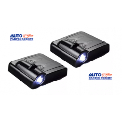 LUZ REFLECTOR DE LOGOTIPO PARA PUERTAS LUZ CORTECIA AUTOMOTRIZ JUEGO DE 2 PIEZAS  LOGOS DISPONIBLES : NISSAN VW  TOYOTA CHEVROLE