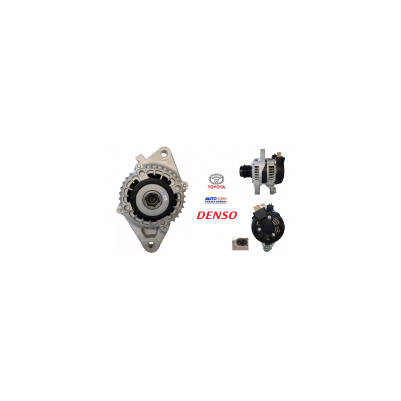 ALTERNADOR TOYOTA HILUX 4 CILINDROS 2.7L 2015-2017 80 AMPERES 12 VOLTS POLEA 7 RANURAS 1 TERMINAL SISTEMA DENSO OEM. 27060-0C110