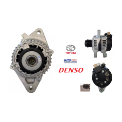 ALTERNADOR TOYOTA HILUX 4 CILINDROS 2.7L 2015-2017 80 AMPERES 12 VOLTS POLEA 7 RANURAS 1 TERMINAL SISTEMA DENSO OEM. 27060-0C110
