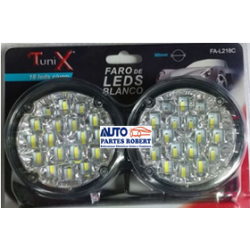 FAROS LED REDONDO CHICO 18 LED CIRCUNFERENCIA 3 PULGADAS COLOR BLANCO EXCELENTE ILUMINACION  OEM. FAL218C