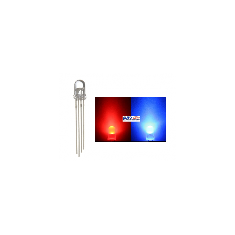 FOCO LED ESCOLAR RGB DOS COLORES ROJO Y AZUL 4 PATAS  OEM.