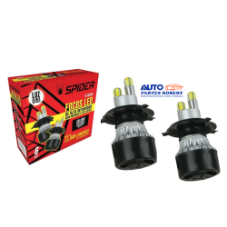 FOCO LED H4 6 CARAS LUZ BLANCA 10.000 LUMENES ALTA ILUMINACION CON FUNCION ALTA Y BAJA  360° OEM.