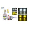 FOCO LED H7 BICOLOR BLANCO Y AMARILLO 2 CARAS 10.000 LUMENES SPEED TODO TERRENO AUTO MOTOCICLETA JEEP CAMION OEM.