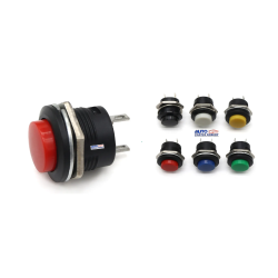 BOTON PUSCH MOMENTANEO REFORZADO 16mm 6 AMPERES 125 VOLTS AC  OEM. PB-02