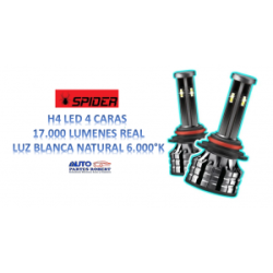 FOCO LED SPIDER 4 CARAS S4 17.000 LUMEN  REALES LUZ BLANCA NATURAL 6000 K CON ILUMINACION DE ALTA INTENSIDAD OEM. SRH464 S4