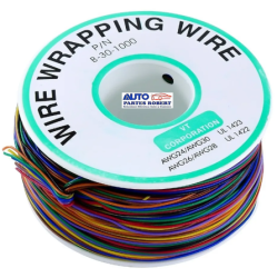 CABLE PLASTICO KYNAR AWG ELECTRONICA 8 COLORES CALIBRE 30 IDEAL PARA PRUEBAS DE PROYECTOS ESCOLARES DE ELECTRONICA ROLLO CON 25 