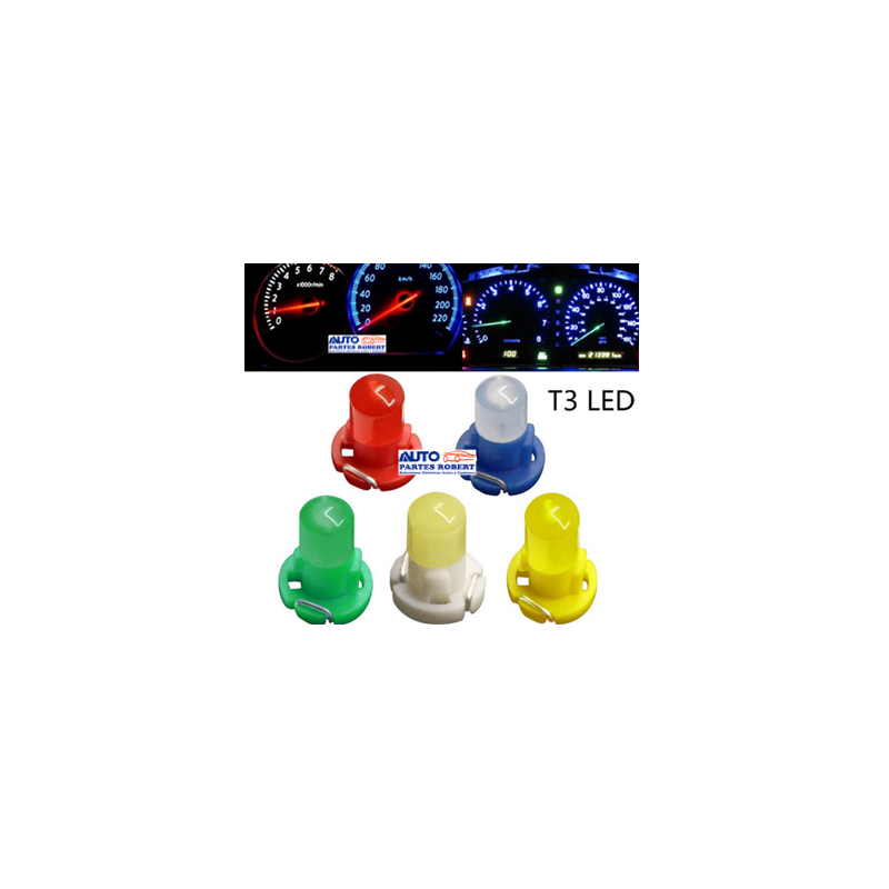 FOCO LED T3 8mm BLANCO  TABLERO DE MANDOS E INSTRUMENTOS AUTOS Y MOTOCICLETAS  OEM.
