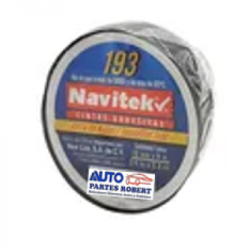 CINTA PLASTICA NAVITEK COLOR NEGRA AUTOMOTRIZ TAMAÑO CHICA  9m X 19mm 600V 80 C CALIDAD UL OEM. 810  190