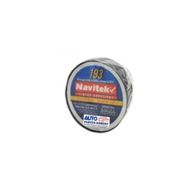 CINTA PLASTICA NAVITEK COLOR NEGRA AUTOMOTRIZ TAMAÑO CHICA  9m X 19mm 600V 80 C CALIDAD UL OEM. 810  190