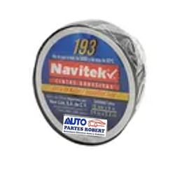 CINTA PLASTICA NAVITEK COLOR NEGRA AUTOMOTRIZ TAMAÑO CHICA  9m X 19mm 600V 80 C CALIDAD UL OEM. 810  190