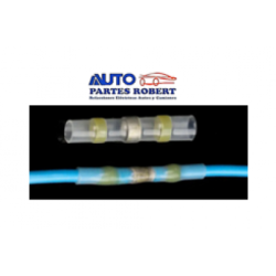 CONECTOR A TOPE AMARILLO TERMICO CON SOLDADURA INTERNA CALIBRE 12-10 OEM.