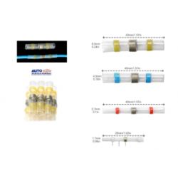 CONECTOR A TOPE AMARILLO TERMICO CON SOLDADURA INTERNA CALIBRE 12-10 OEM.