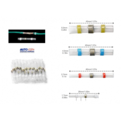 CONECTOR A TOPE BLANCO TERMICO CON SOLDADURA INTERNA CALIBRE 26-24 OEM.