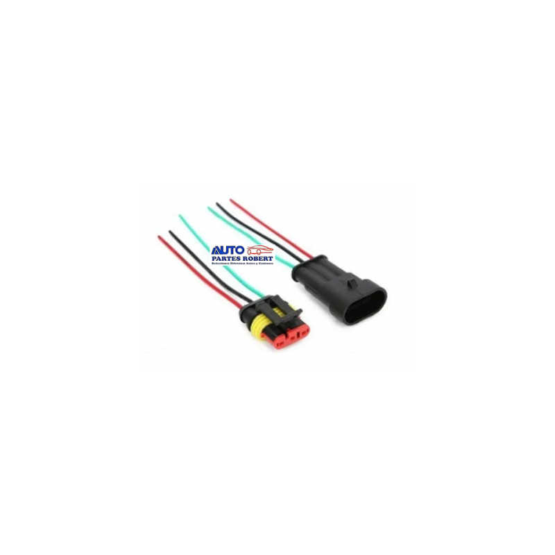 CONECTOR RAPIDO 3 VIAS CON SEGURO REFORZADO UNIVERSAL OEM.