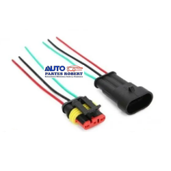 CONECTOR RAPIDO 3 VIAS CON SEGURO REFORZADO UNIVERSAL OEM.
