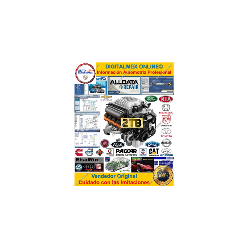 DISCO DURO EXTERNO AUTOMOTRIZ PROFESIONAL ALLDATA  DIAGRAMAS ALGUNOS EN INGLES OTROS EN ESPAÑOL OTROS EN PORTUGES  CON ENTRADA U