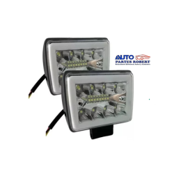 FAROS LED RECTANGULAR MOTOCICLETA CONTORNO BLANCO JUEGO 2 PIEZAS  OEM. FALM30W