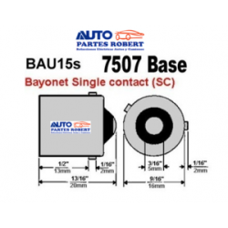 FOCO 1141 (75ï¿½) TIPO ESCUADRA AMBAR EUROPEO 7225A 7507A OEM.