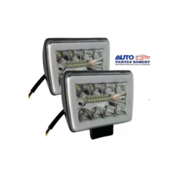 FAROS LED RECTANGULAR MOTOCICLETA CONTORNO BLANCO JUEGO 2 PIEZAS  OEM. FALM30W