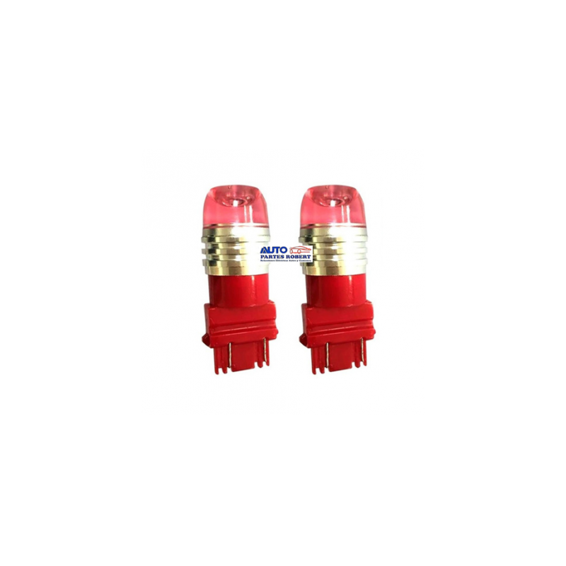 FOCO LED 7443 URVAN MAZDA COLOR ROJO 2 FUNCIONES  JUEGO 2 PIEZAS  OEM.