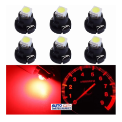 FOCO LED T3 8mm ROJO TABLERO DE MANDOS E INSTRUMENTOS AUTOS Y MOTOCICLETAS  OEM.