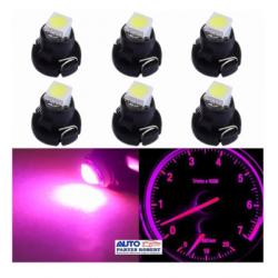 FOCO LED T3 8mm ROSA TABLERO DE MANDOS E INSTRUMENTOS AUTOS Y MOTOCICLETAS  OEM.