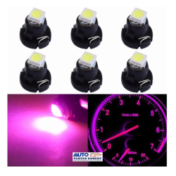 FOCO LED T3 8mm ROSA TABLERO DE MANDOS E INSTRUMENTOS AUTOS Y MOTOCICLETAS  OEM.