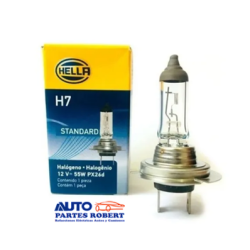 FOCO H7 55W HELLA 12 VOLTS HALOGENO CALIDAD ORIGINAL HECHO EN KOREA  OEM.