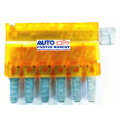 FUSIBLE MICRO 7 TERMINALES 5 AMPERES 32 VOLTS COLOR NARANJA PARA VEHICULOS HONDA Y MAZDA  OEM.
