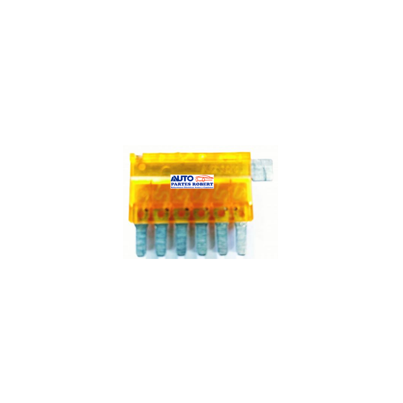 FUSIBLE MICRO 7 TERMINALES 5 AMPERES 32 VOLTS COLOR NARANJA PARA VEHICULOS HONDA Y MAZDA  OEM.