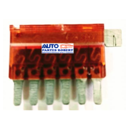 FUSIBLE MICRO 7 TERMINALES 7.5 AMPERES 32 VOLTS COLOR CAFE PARA VEHICULOS HONDA Y MAZDA  OEM.