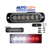 LUZ ESTROBO LATERAL 6 LED TIPO AMBULANCIA  VARIAS FUNCIONES EN COLOR ROJO BLANCO OEM.