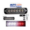 LUZ ESTROBO LATERAL 6 LED TIPO AMBULANCIA  VARIAS FUNCIONES EN COLOR ROJO BLANCO OEM.
