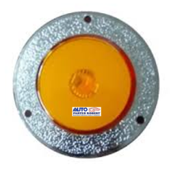 PLAFON LED REDONDO 2  COLOR AMBAR CON GEL Y ESTROBO PARA ATORNILLAR 12 VOLTS Y 24 VOLTS  OEM.