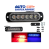 LUZ ESTROBO LATERAL 6 LED TIPO PATRULLA ESCOLTA VARIAS FUNCIONES EN COLOR ROJO AZUL OEM.